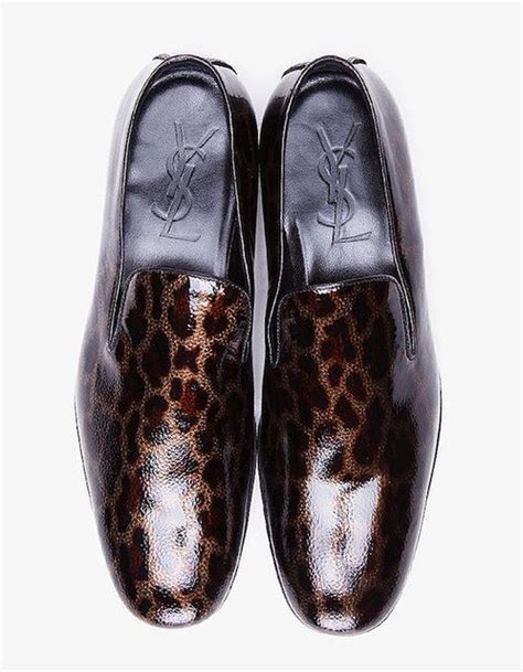 ysl mens loafers dark natural leopard|ysl loafers.